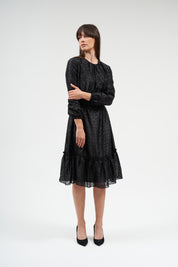 Bella Robe à Volants - Noir