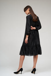 Bella Robe à Volants - Noir
