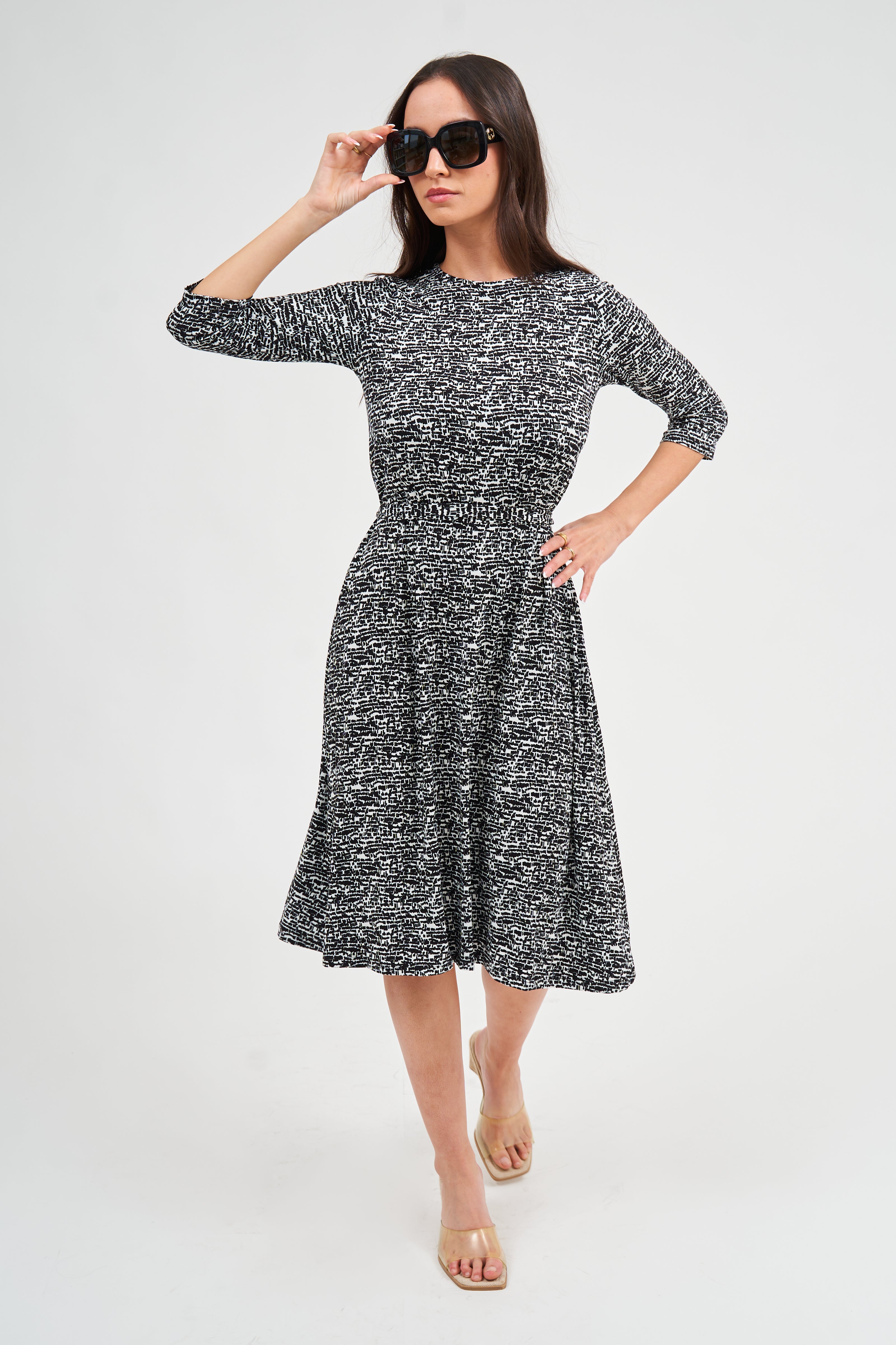 Swing Dress - Noir et Blanc