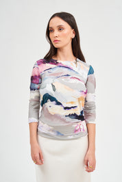 Basic Top - Aquarelle grise