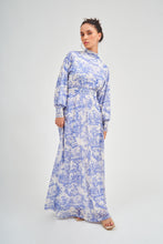 Load image into Gallery viewer, Blue Toile Maxi Dress