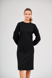 Puff Sleeve Dress - Noir