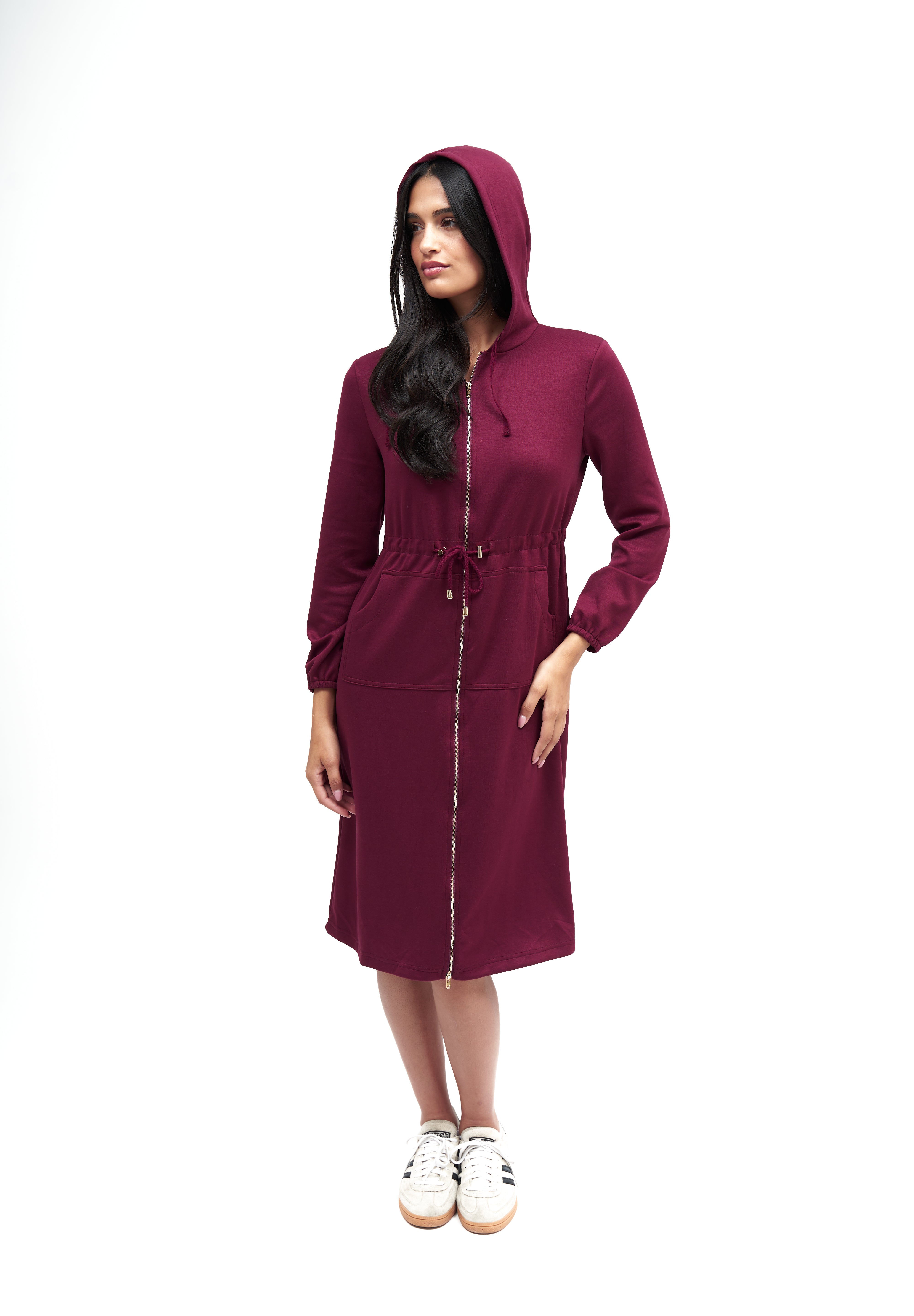 NW Hoodie Dress: Maroon