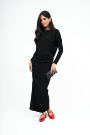 New Jupe Crayon Maxi : Noir