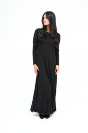 New Slant Maxi Sparkle Dress : Noir