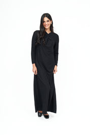 Maxi Twist Shimmer Dress : Noir