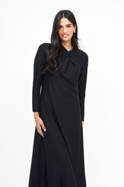 Maxi Twist Shimmer Dress : Noir