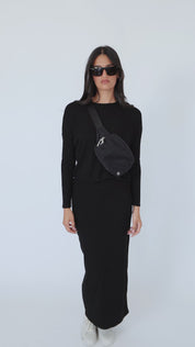 New Jupe Crayon Maxi : Noir