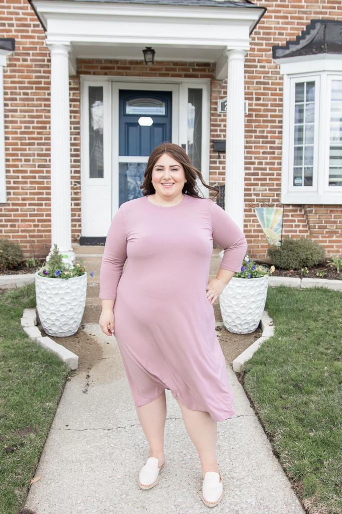 Blush pink shop swing dress