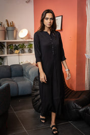BLACK AVIVA MAXI DRESS