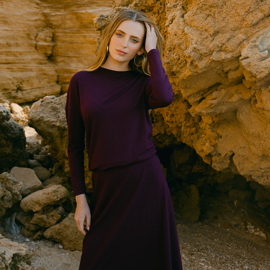 Daniella Faye Spring Summer 2025 — Modest Wine Dalia Skirt