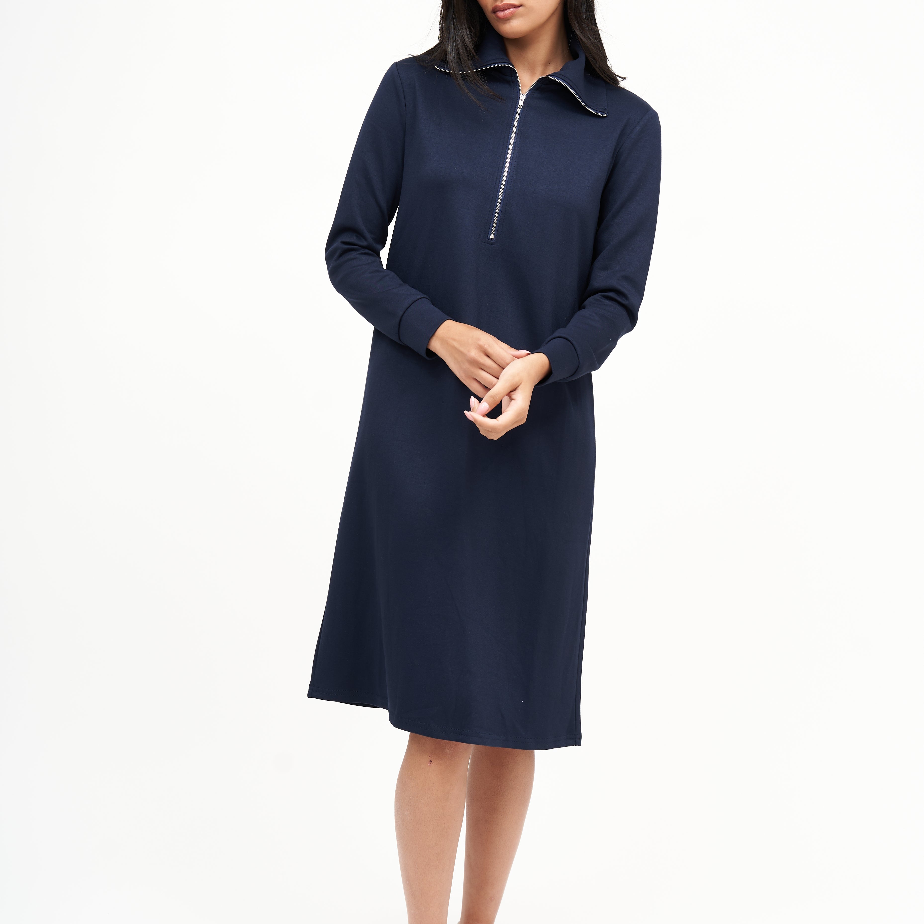 Daniella Faye Navy Collection — Modest Navy Serena Half Zip