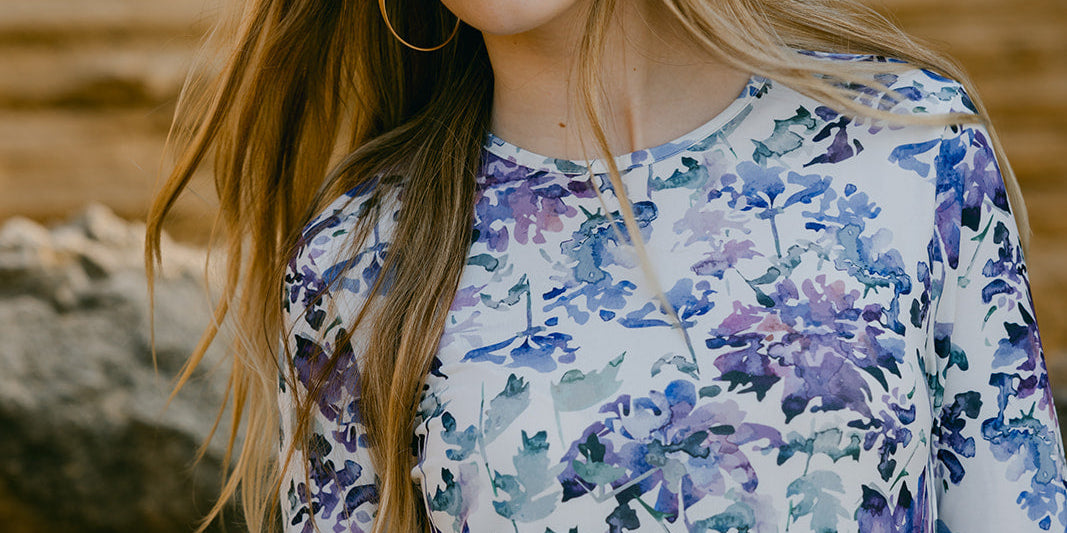 Daniella Faye Summer Warehouse Sale — Modest Olivia Dress in Steel Blue