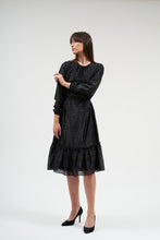 Load image into Gallery viewer, Bella Ruffle Dress- Black