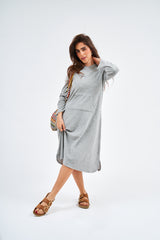 PLC Terry Grey Pullover Dress