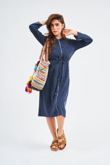 PLC Hoodie Dress - Midnight