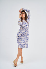 Loose Basic Dress - Blue Lapis  (Includes Complimentary Wrap)