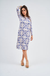 Loose Basic Dress - Blue Lapis  (Includes Complimentary Wrap)