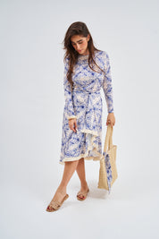 Loose Basic Dress - Blue Lapis  (Includes Complimentary Wrap)