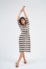 Modest Ocean Green Chevron Lia Dress – Women's Fashion