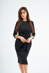 Modest Lux Black Tie Dress – Women's Luxury Fashion