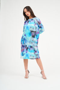 Square Dress - Blue Tye Dye