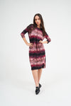 Square Dress - Maroon Tye Dye