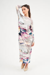 Vestido Maxi Dalia Acuarela Gris