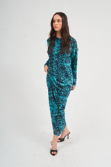 Mesh Dalia Maxi - Pavo Real Azul Verdoso