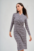 Load image into Gallery viewer, The Wrap Dress - Navy Ikat
