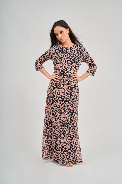 Mesh Original Maxi Dress - Cheetah