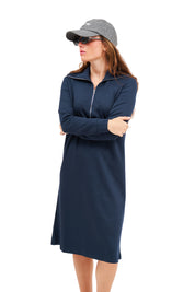 Modest Navy Serena Half Zip – Women's Fashion