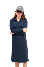Modest Navy Serena Half Zip – Women's Fashion