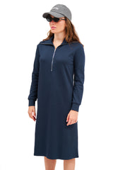 Modest Navy Serena Half Zip – Women's Fashion