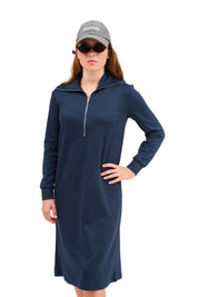 Modest Navy Serena Half Zip – Women's Fashion