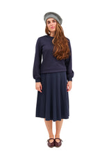 Modest Navy Shishi Skirt – Women's Fashion