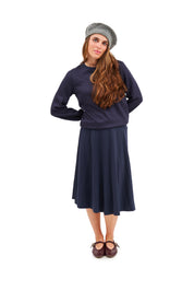 Modest Navy Shishi Skirt – Women's Fashion