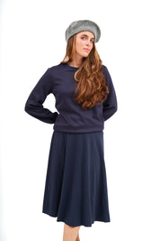 Modest Navy Shishi Skirt – Women's Fashion