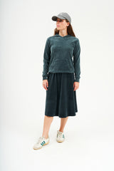 Modest Jewel Teal Velvet Shishi Skirt – Women's Fashion