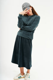 Modest Jewel Teal Velvet Riva Hooded Top – Women's Fashion