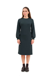 Modest Jade Puff Sleeve Dress – Women's Fashion