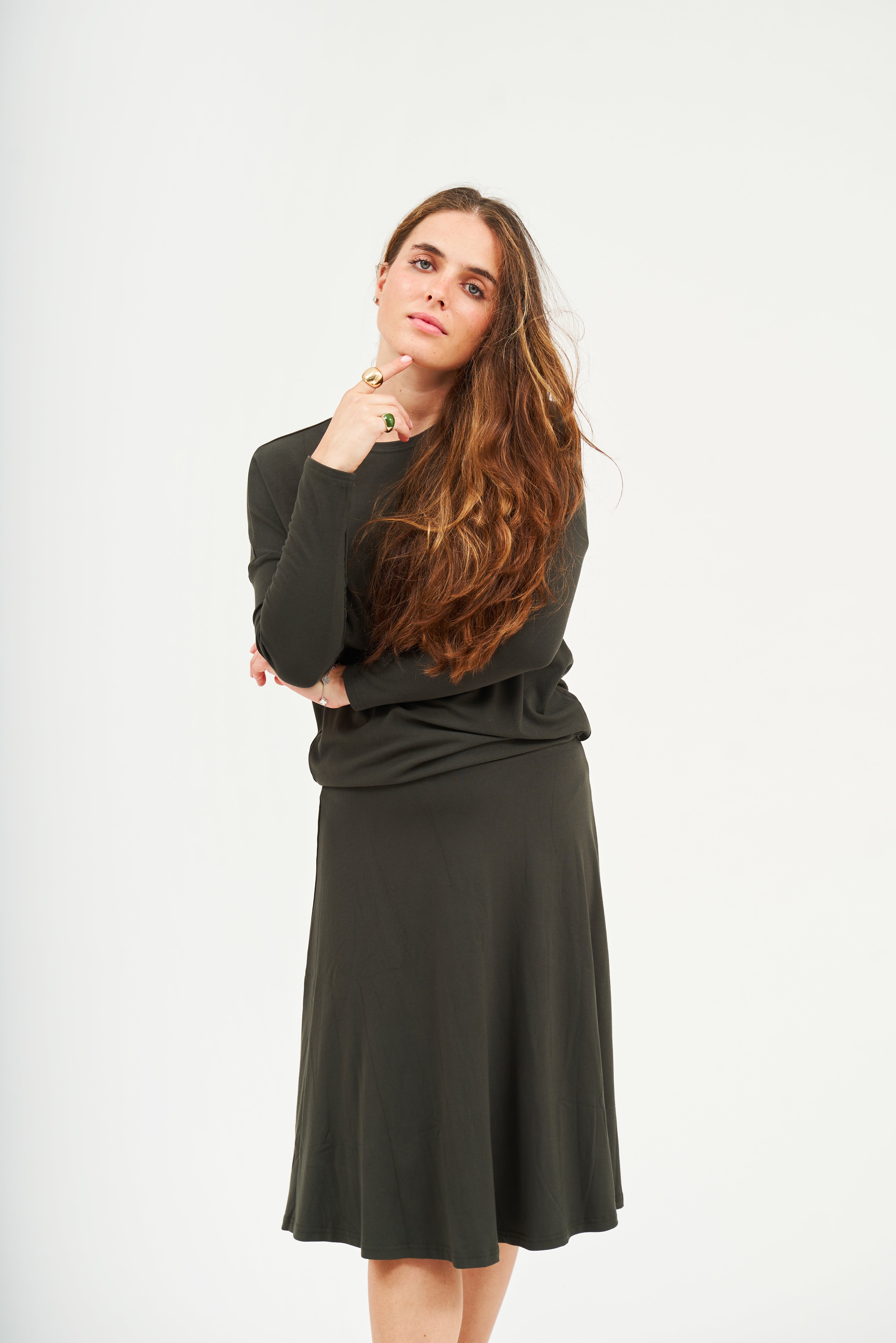 Modest Hunter Green Dalia Skirt – Women's Fashion