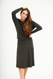 Modest Hunter Green Dalia Skirt – Women's Fashion
