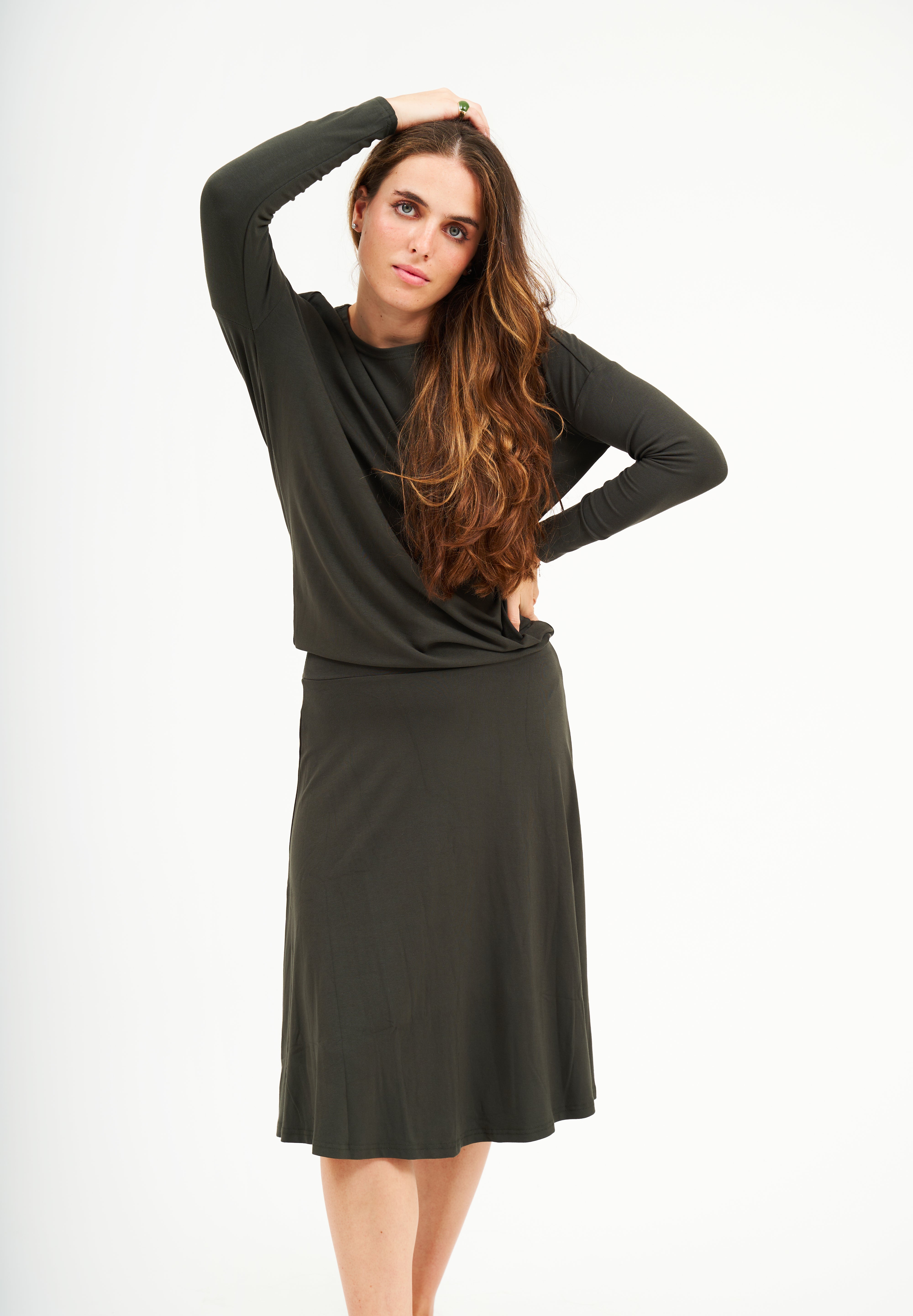 Modest Hunter Green Dalia Skirt – Women's Fashion