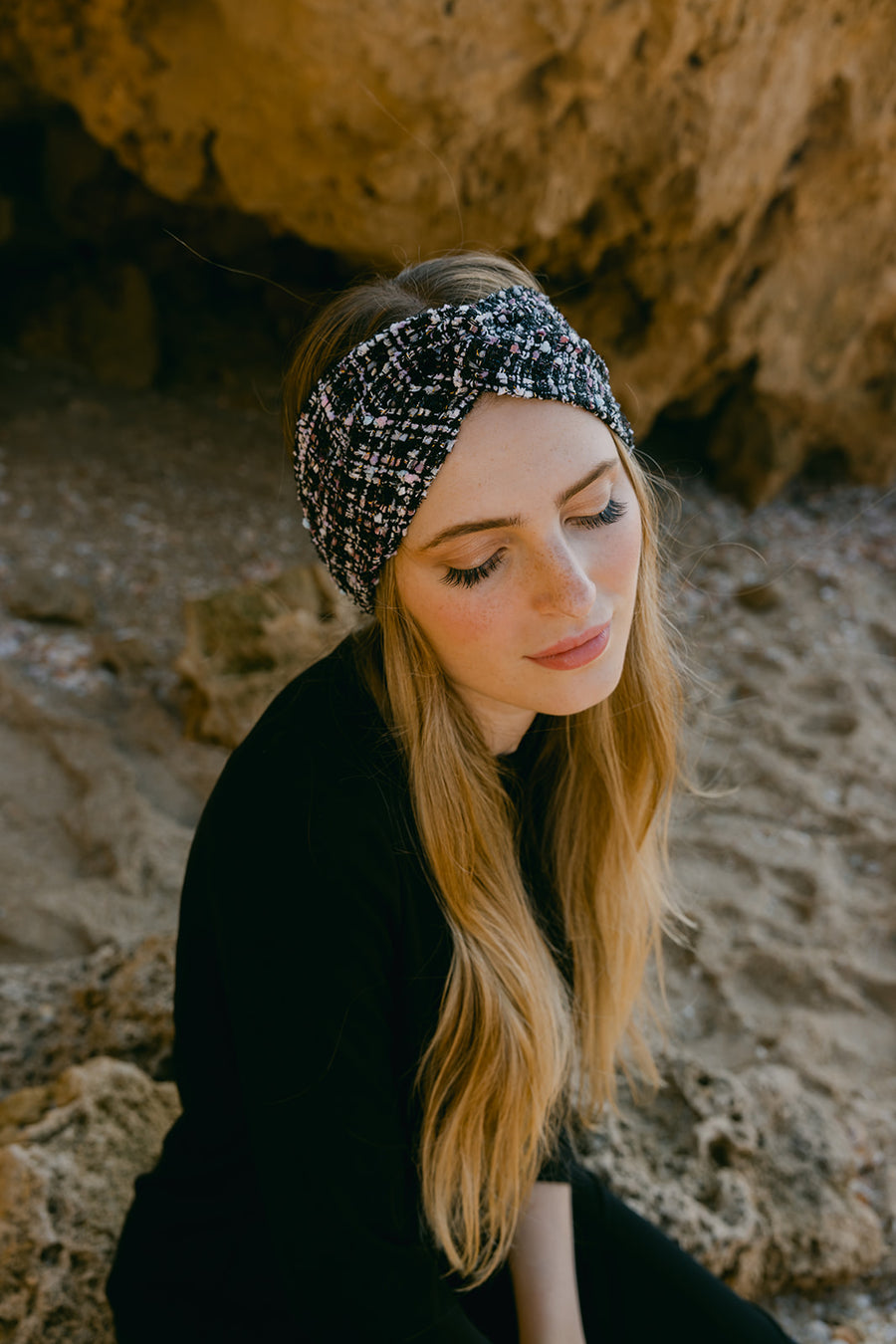 Black Tweed Headband