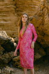 Vestido de malla rosa