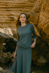 Top fruncido lateral - Verde