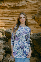 Triangle Back Top - Floral Violet