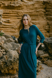 Swing Dress - Solid Peacock