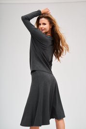 Dalia Skirt - Heather Grey